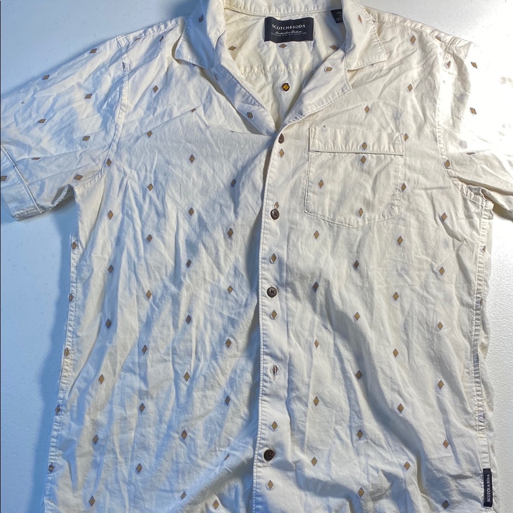 Scotch&Soda White Short Sleeve Shirt